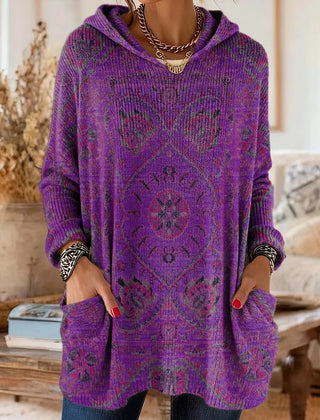 Kapuzenpullover Tunika Ethnoprint
