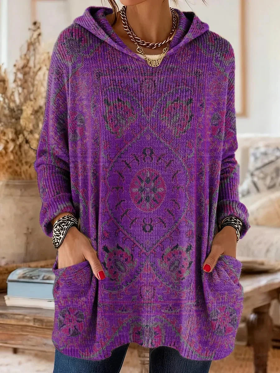 Kapuzenpullover Tunika Ethnoprint