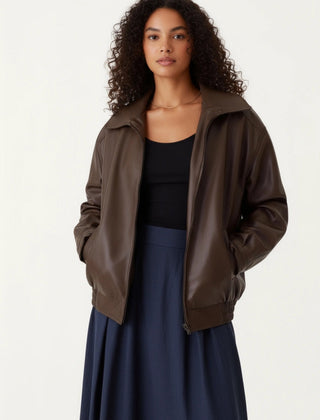 Oversized Bomberjacke für Damen mit Blazerkragen, Produktbild 1