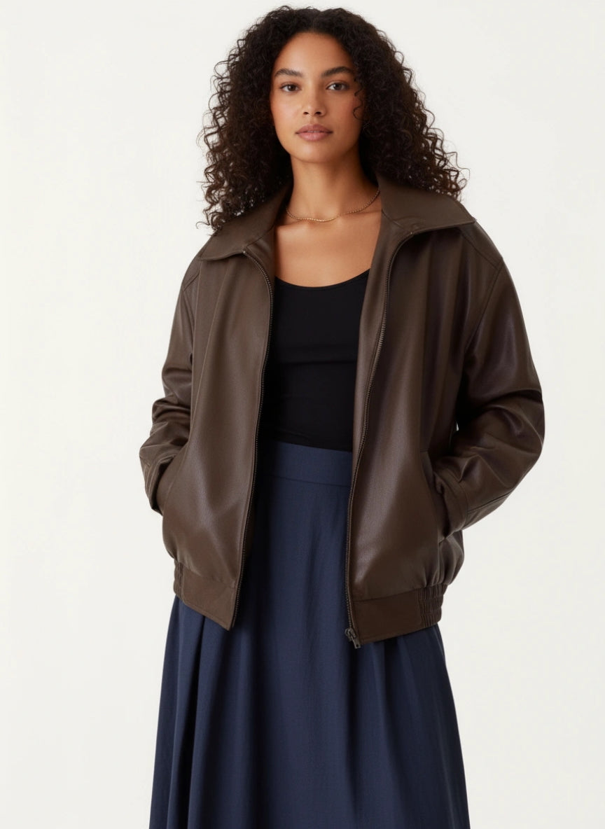 Oversized Bomberjacke für Damen mit Blazerkragen, Produktbild 1