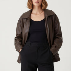 Oversized Bomberjacke für Damen mit Blazerkragen, Produktbild 2