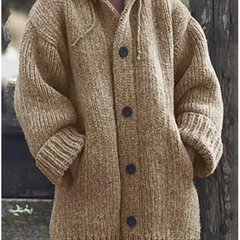 Oversize Strickjacke Kapuze