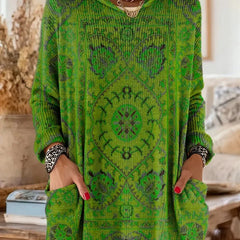 Kapuzenpullover Tunika Ethnoprint