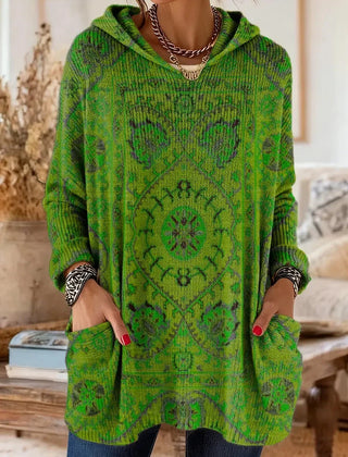 Kapuzenpullover Tunika Ethnoprint