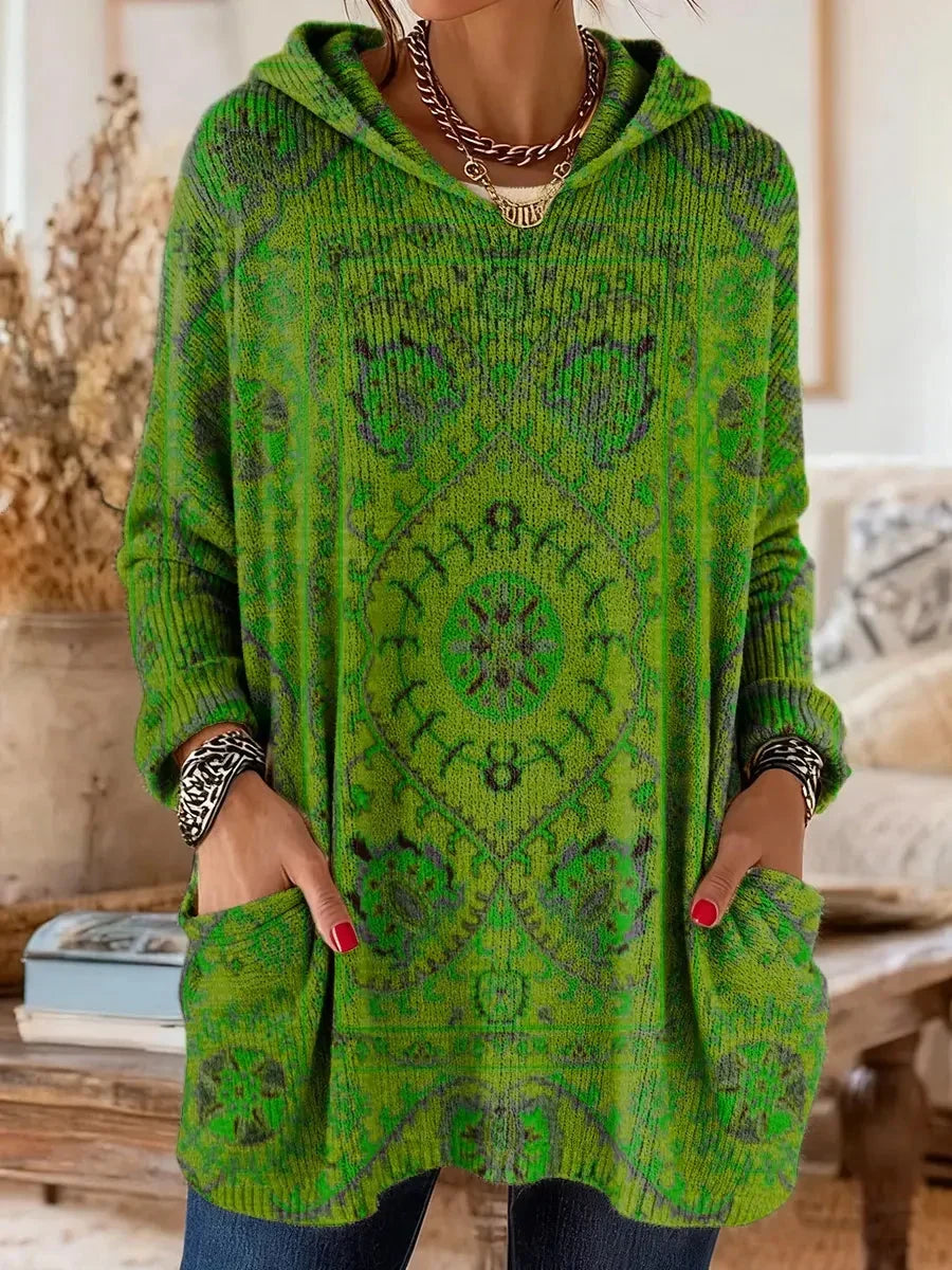 Kapuzenpullover Tunika Ethnoprint