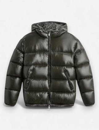 Unisex Pufferjacke mit Kapuze in mittellanger Passform, Produktbild 1