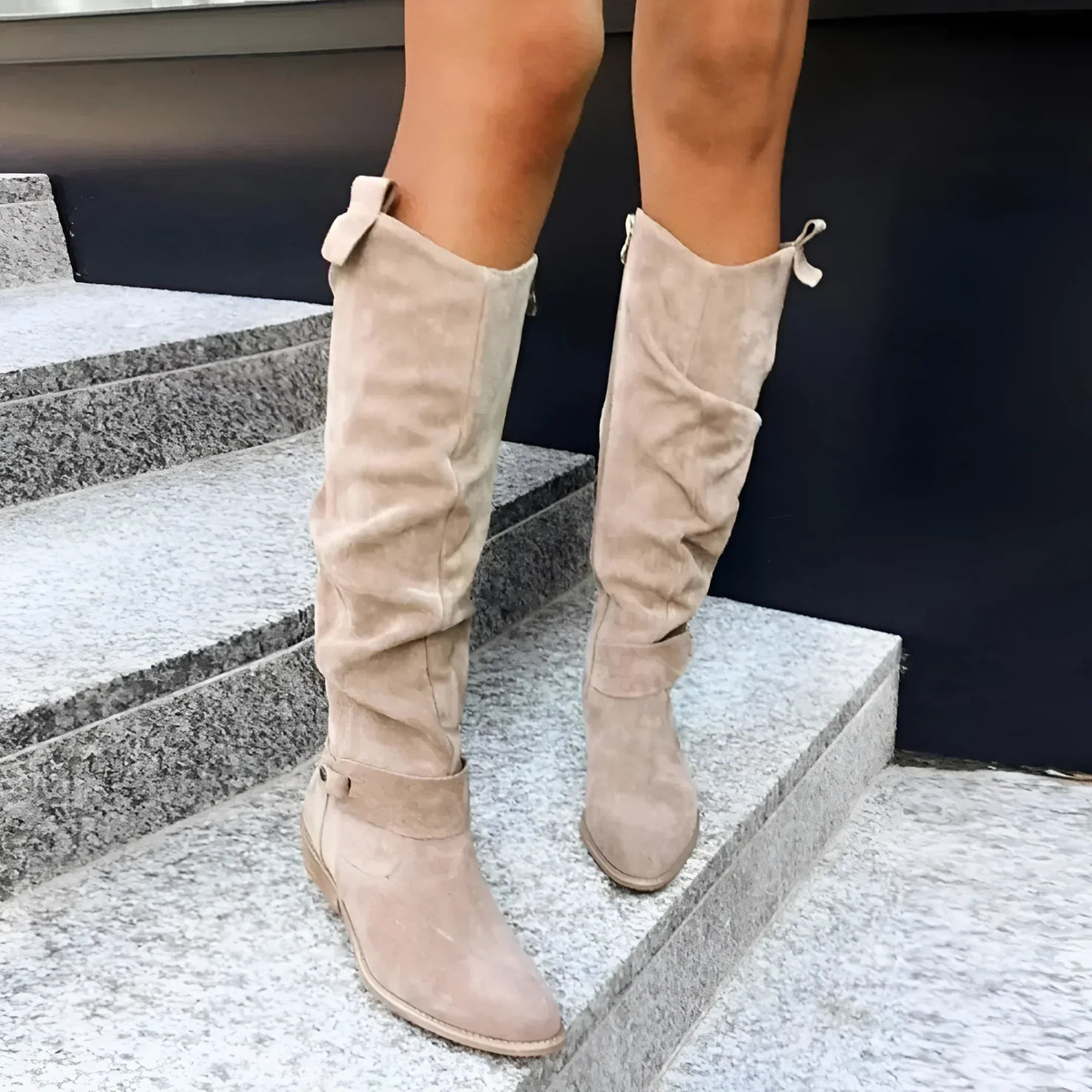 Overknee Stiefel mit weitem Schaft