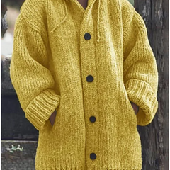 Oversize Strickjacke Kapuze