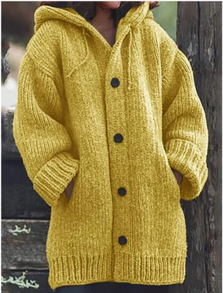 Oversize Strickjacke Kapuze