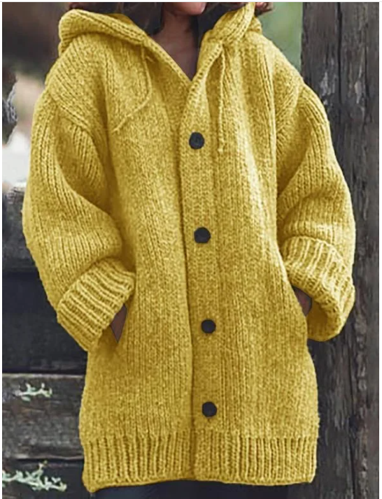 Oversize Strickjacke Kapuze