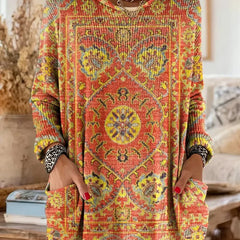 Kapuzenpullover Tunika Ethnoprint
