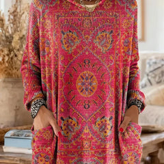 Kapuzenpullover Tunika Ethnoprint