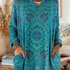 Kapuzenpullover Tunika Ethnoprint