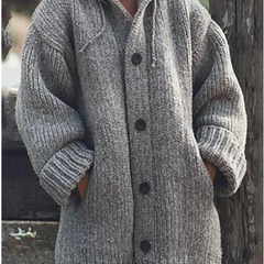 Oversize Strickjacke Kapuze