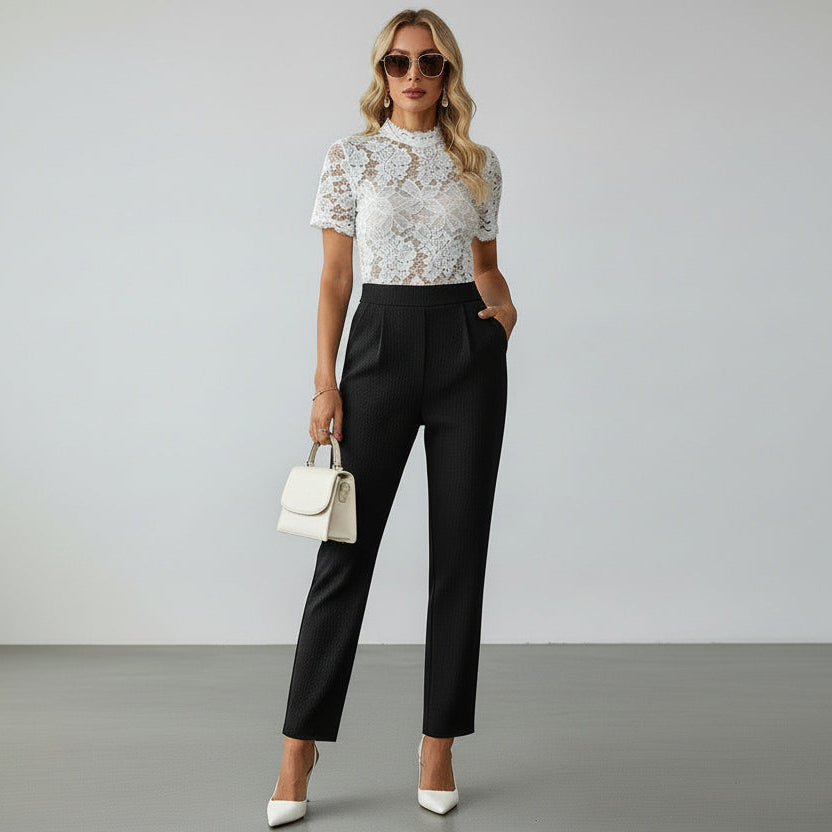 Cropped Hose für Damen mit hohem Bund, Produktbild 2