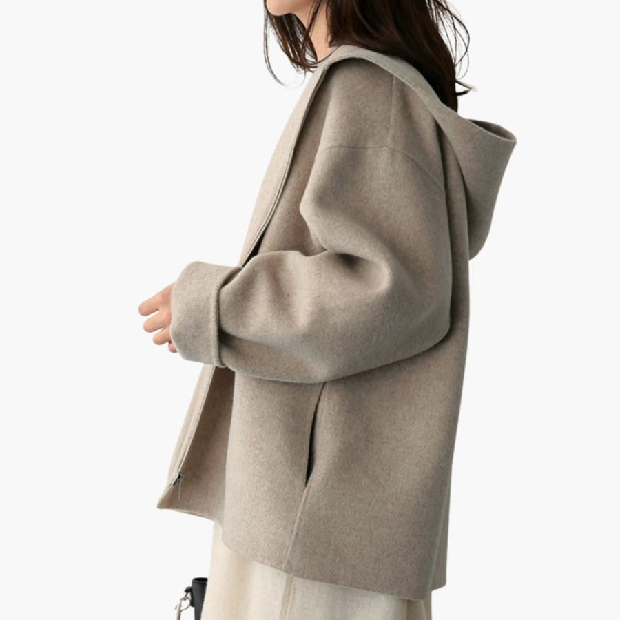 Kapuzenjacke mit Reißverschluss und Seitentaschen