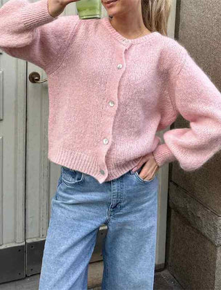 Strickcardigan mit Knopfleiste