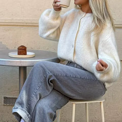 Strickcardigan mit Knopfleiste