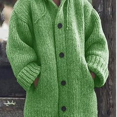 Oversize Strickjacke Kapuze