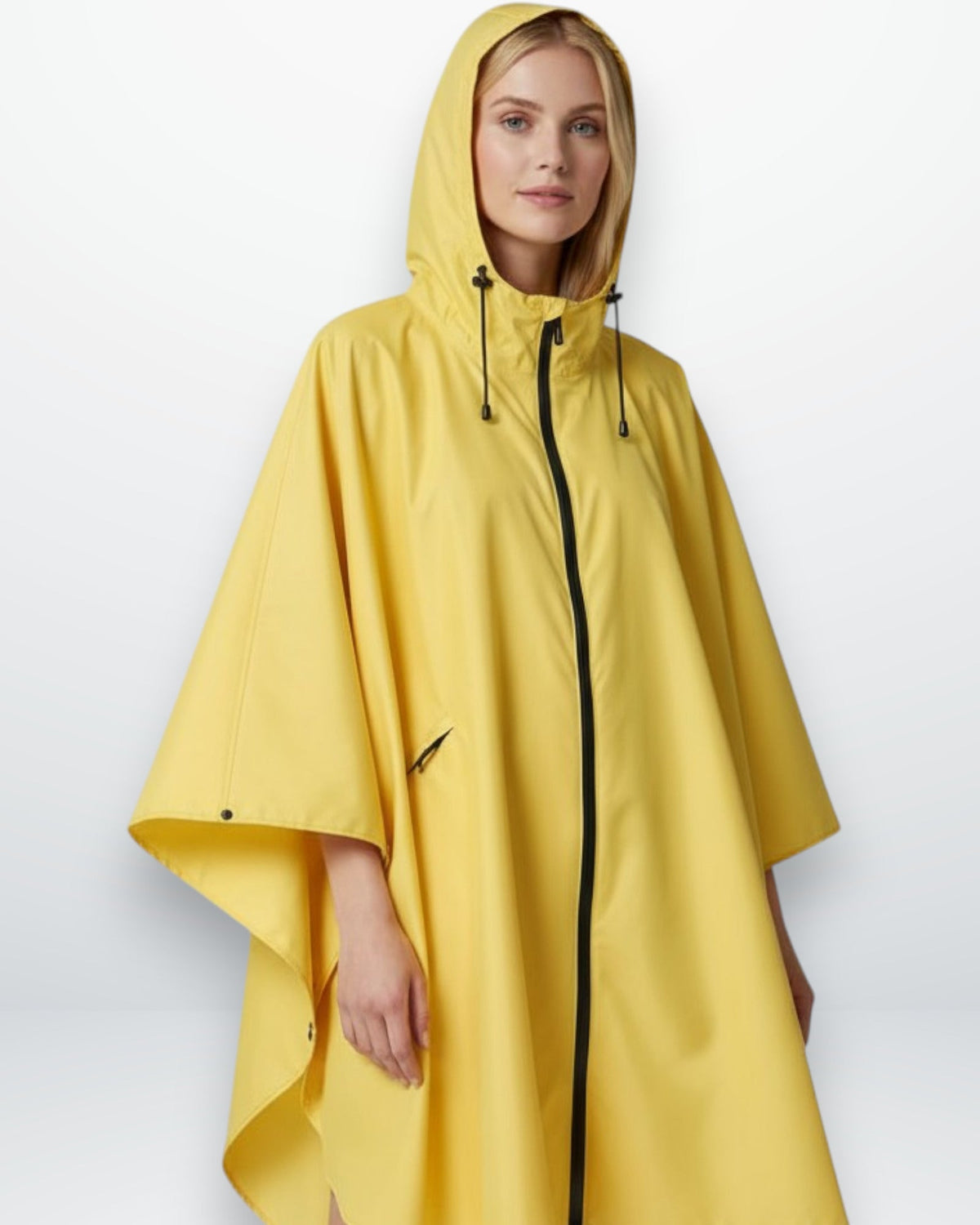 Wasserdichter Regenponcho für Damen mit Kapuze, Produktbild 1
