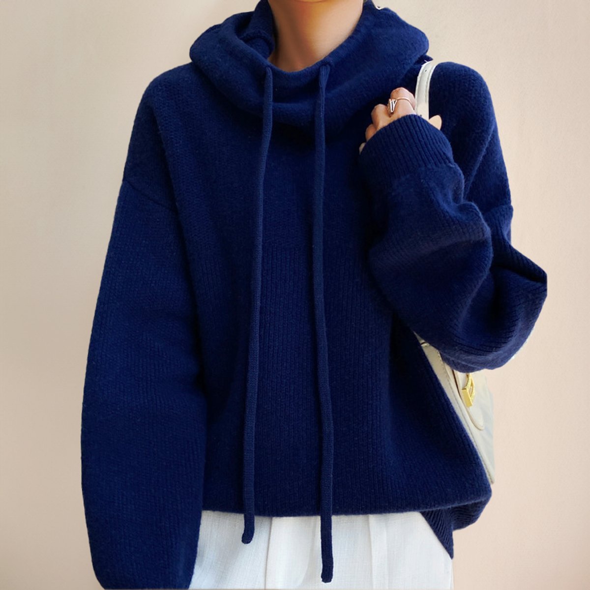 Oversize Hoodie Stehkragen