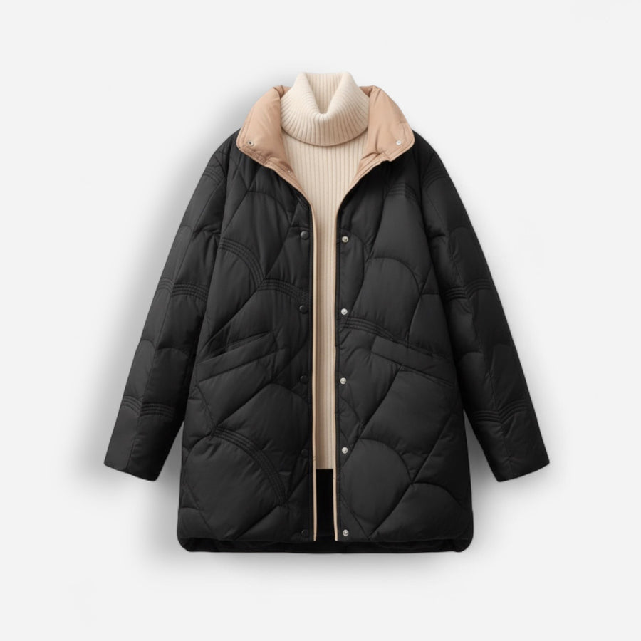 Mittellange Steppjacke für Damen mit Stehkragen, Produktbild 2