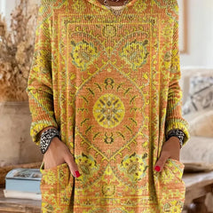 Kapuzenpullover Tunika Ethnoprint