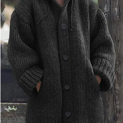Oversize Strickjacke Kapuze