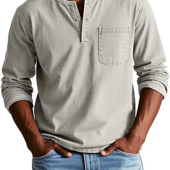Lässiges Henleyshirt Herren in Beige