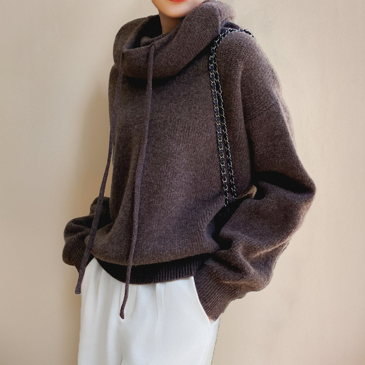 Oversize Hoodie Stehkragen
