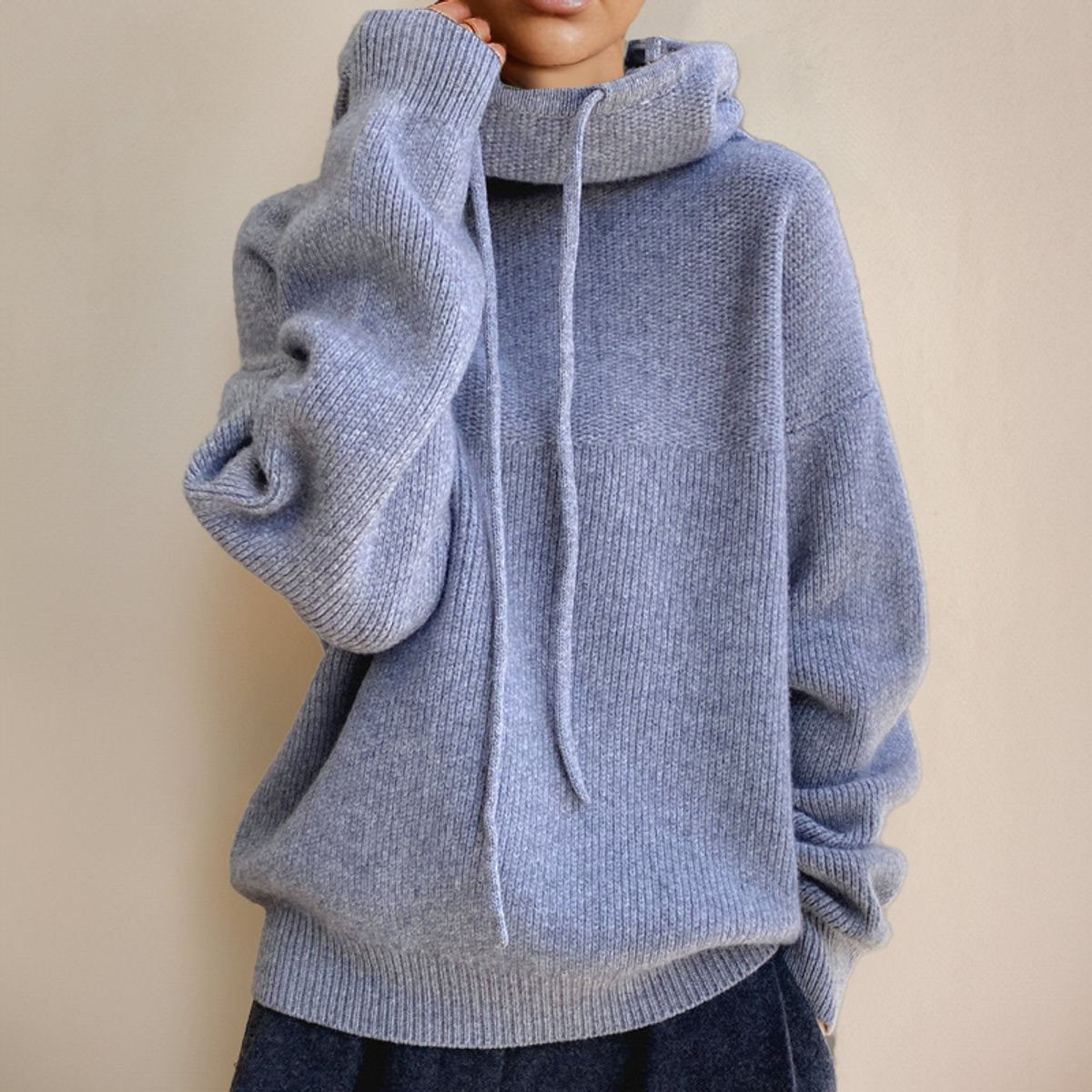 Oversize Hoodie Stehkragen