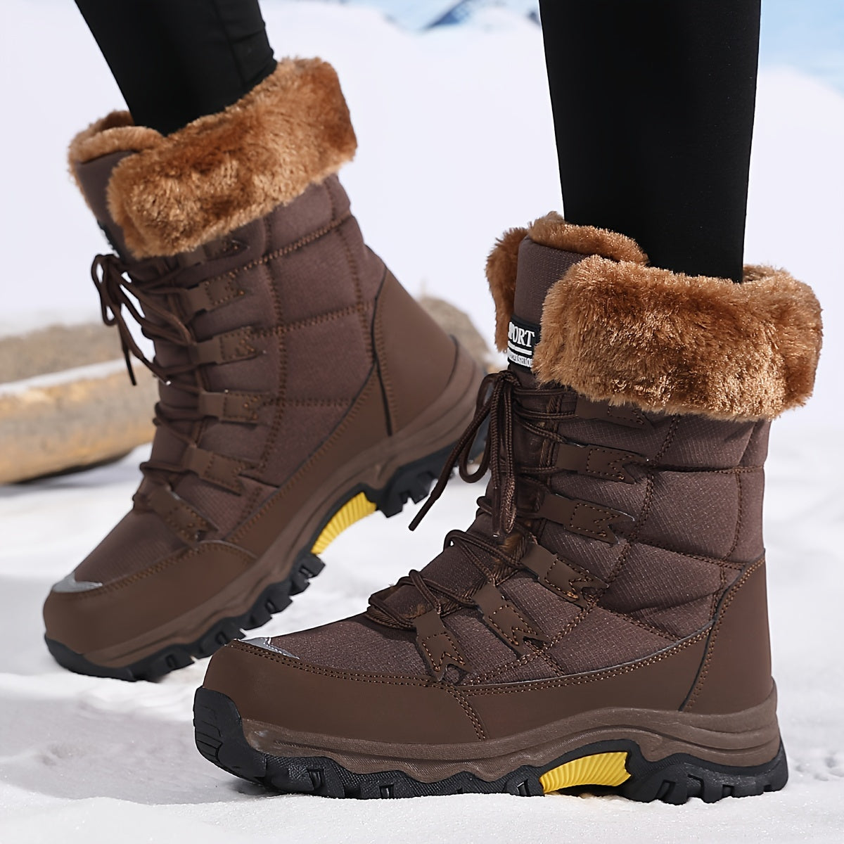 Winterstiefel Damen Fellkragen