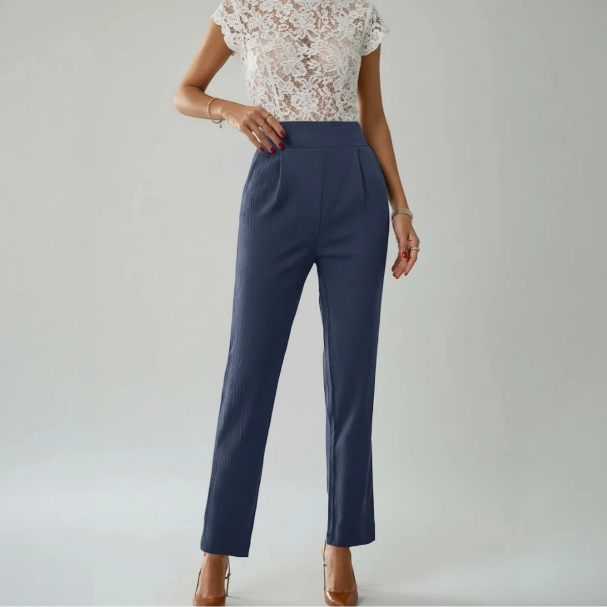 Cropped Hose für Damen mit hohem Bund, Produktbild 5
