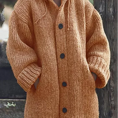 Oversize Strickjacke Kapuze
