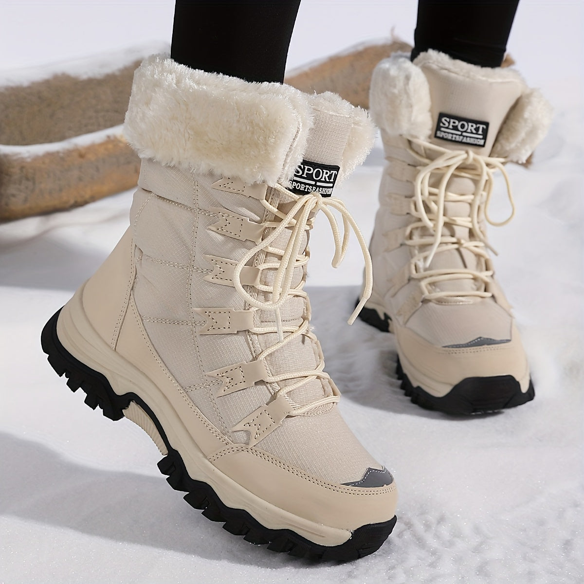 Winterstiefel Damen Fellkragen