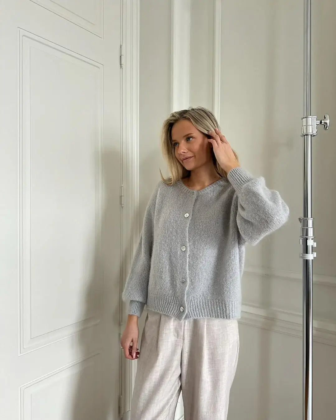 Strickcardigan mit Knopfleiste