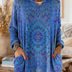Kapuzenpullover Tunika Ethnoprint