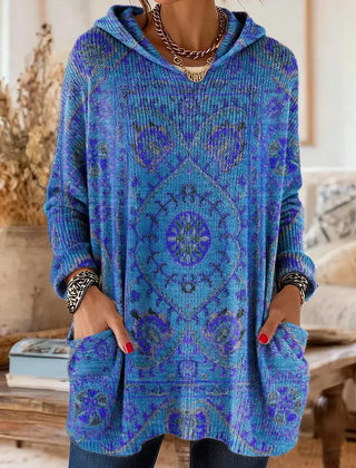 Kapuzenpullover Tunika Ethnoprint