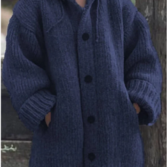 Oversize Strickjacke Kapuze