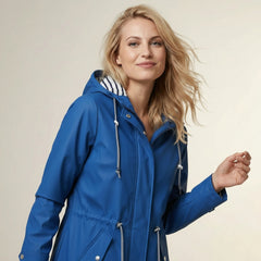 Taillierter Regenparka für Damen mit großer Kapuze, Produktbild 3