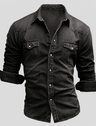 Vintage Jeanshemd Herren in Schwarz