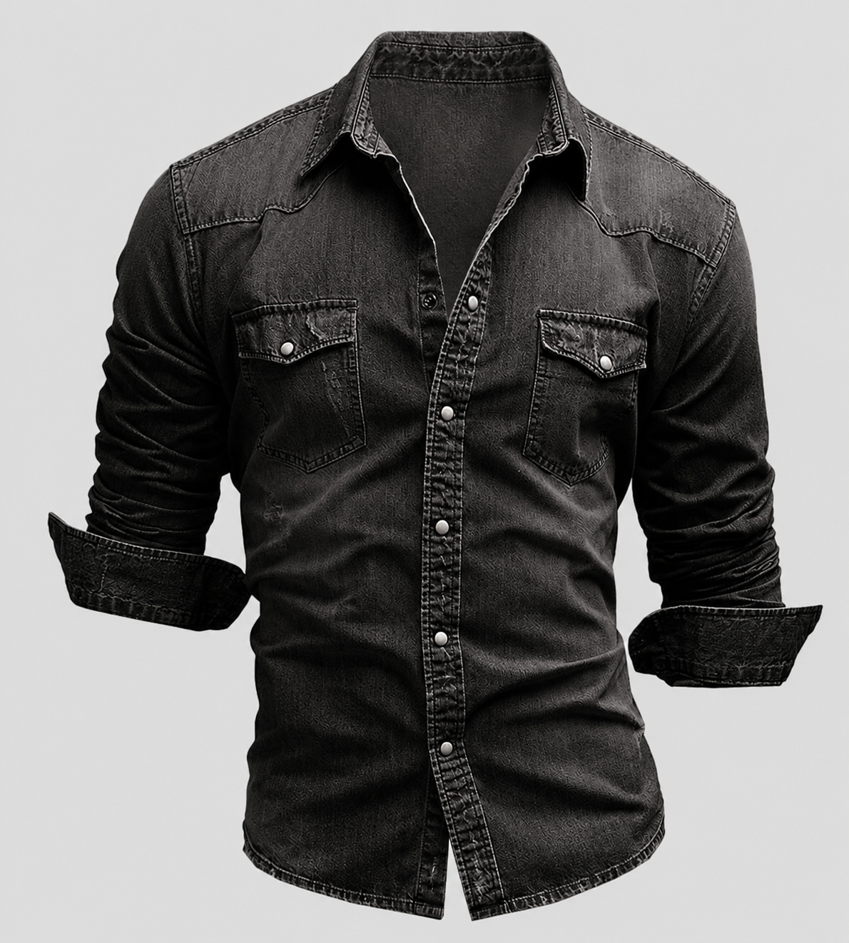 Vintage Jeanshemd Herren in Schwarz