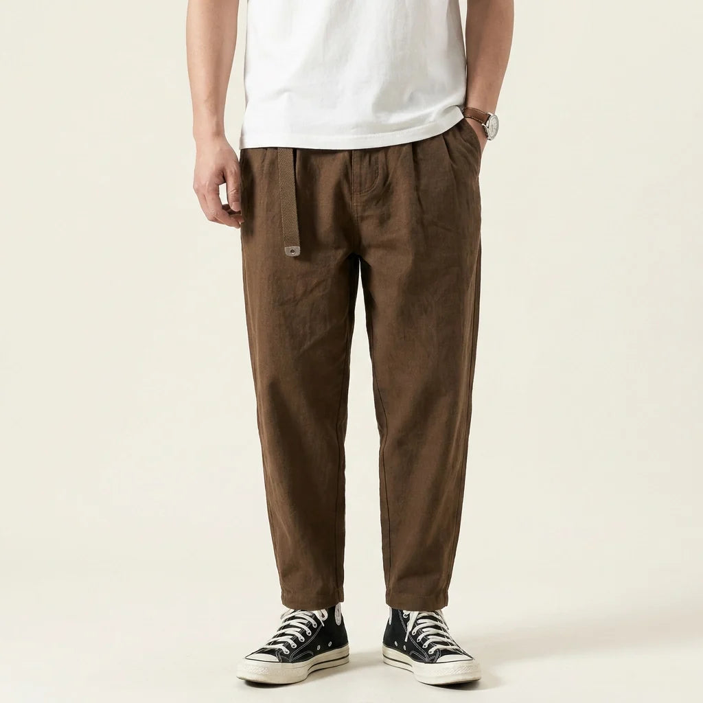 Sommerhose für Herren aus Baumwolle im Tapered Fit