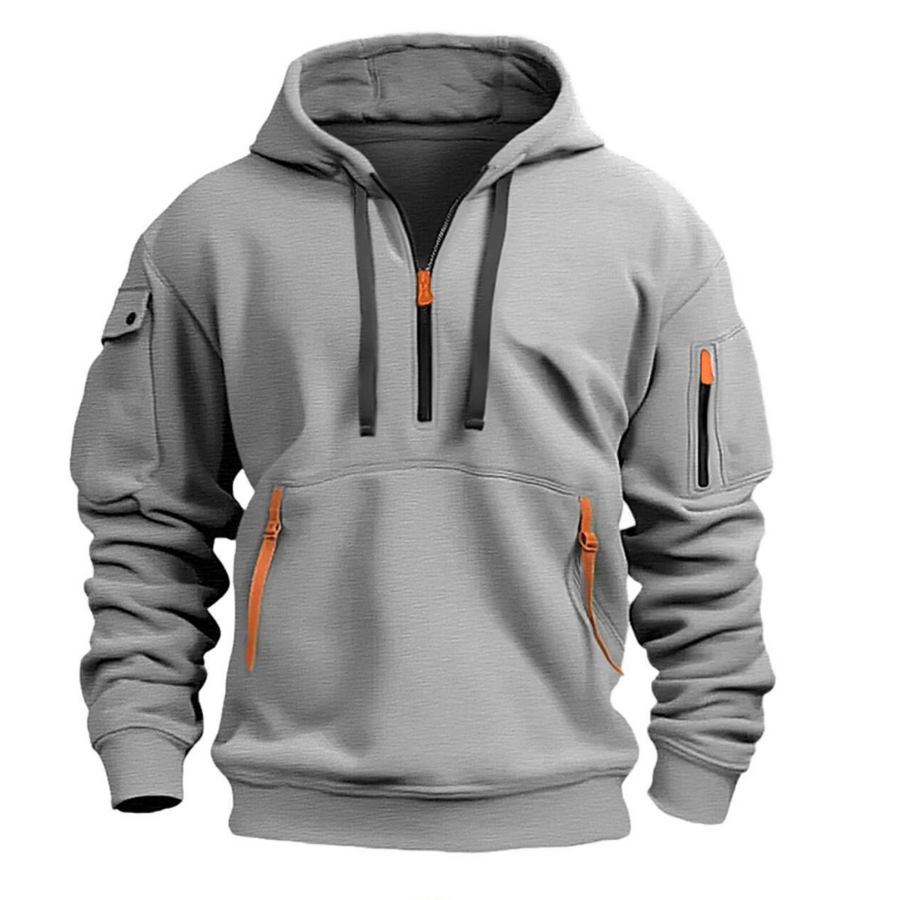 Freizeit Hoodie Herren in Hellgrau