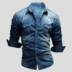 Vintage Jeanshemd Herren in Dunkelblau