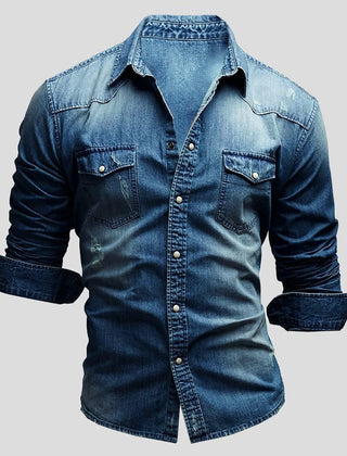 Vintage Jeanshemd Herren in Dunkelblau