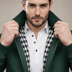 Blousonjacke für Herren mit Stehkragen und gestreiften Bündchen, Produktbild 7