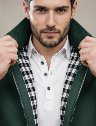 Blousonjacke für Herren mit Stehkragen und gestreiften Bündchen, Produktbild 7