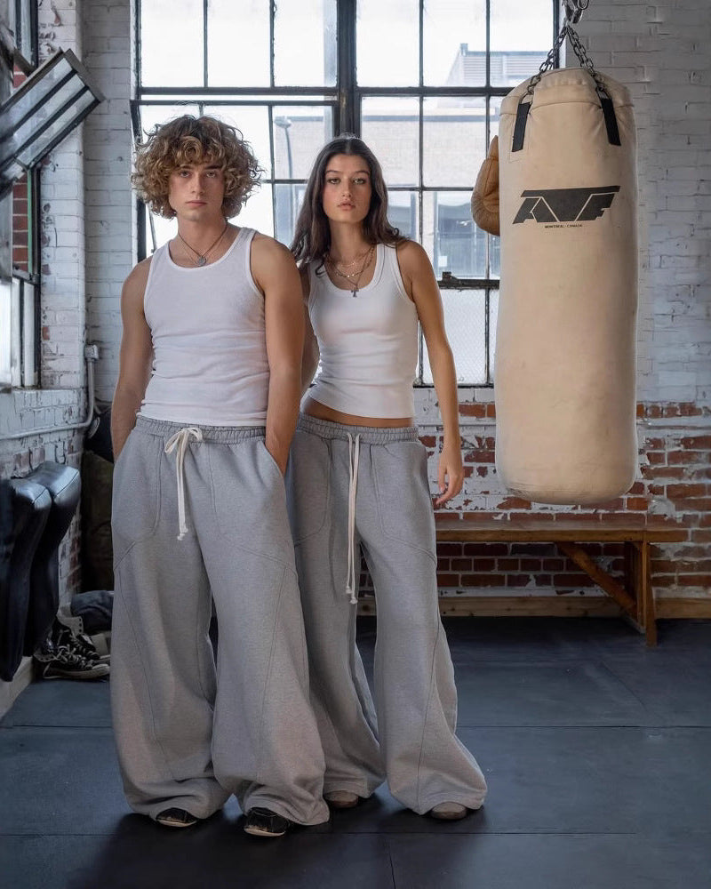 Unisex Jogginghose in Oversize mit weitem Bein, Produktbild 3