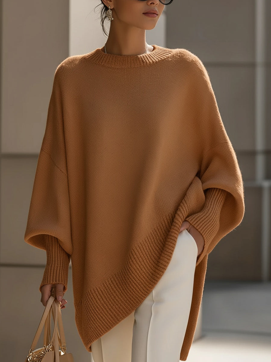 Oversize Pullover Damen in Braun